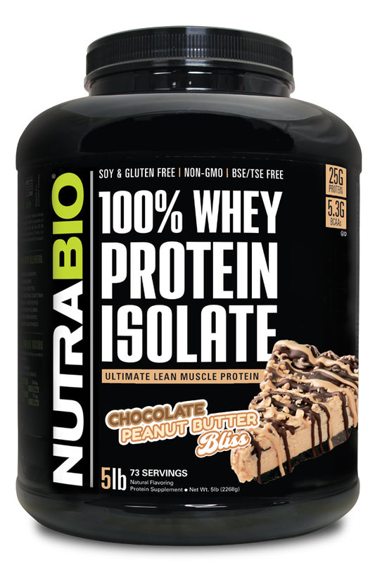NutraBio Whey Protein Isolate 5lb
